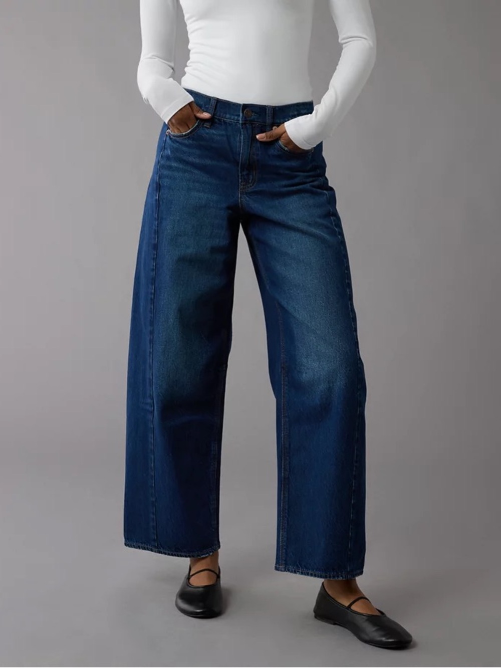 AE Dreamy Drape Barrel Jean